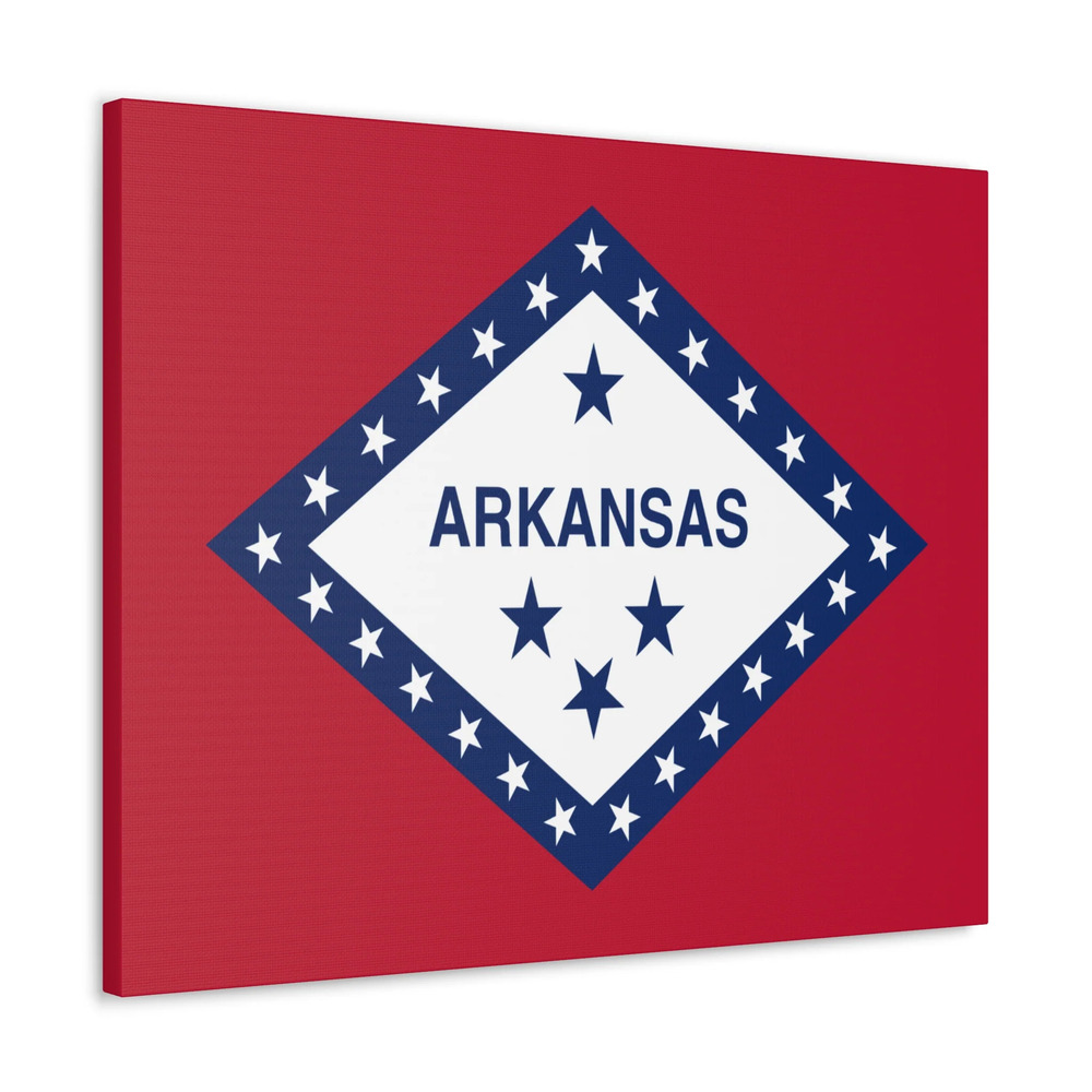 Arkansas State Flag Canvas Vibrant Wall Art Unframed Home Decor